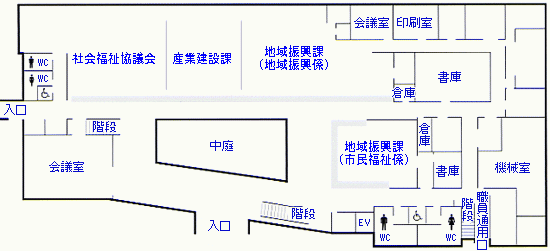 安達支所案内図