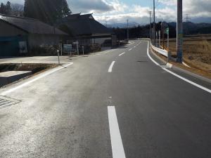 平成31年度　市道　臼石・広田線道路改良工事　竣工後