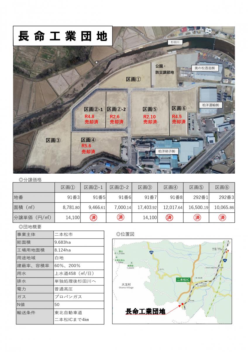 長命工業団地リーフレット